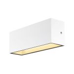 SLV Sitra L Up/Down  Wandlamp Aluminium Wit 24W 3060lm - 830-840 CCT | Buitenverlichting - IP65