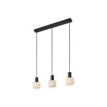 Nordlux Milford Mini 3-Rail Pendelarmatuur Glas Zwart | Geschikt voor 3x E14