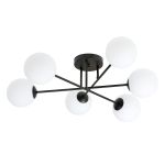 Emibig Plafondlamp Roma Staal Zwart | Geschikt voor 6x E14 - Max 10W