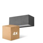 Voordeelpak 4x D'Lite Wandlamp Bello Zwart Up & Down 12W 850lm - 830 Warm Wit| IP54