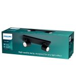 Philips Runner LED Spot Metaal Zwart | Geschikt voor 2x GU10