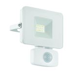 Eglo Wandlamp Faedo 3 Aluminium Wit 10W 1000lm - 850 Koel Wit | IP44 - Bewegingssensor