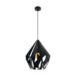 Eglo Hanglamp Carlton 5 Staal Zwart | IP20 - Geschikt voor 1x E27 