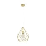 Eglo Hanglamp Carlton Staal Goud | IP20 - Geschikt voor 1x E27 