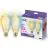 Duopak 2x WiZ Smart LED E27 Edison Filament Goud 7W 640lm | Beste Kleurweergave - Dimbaar - Vervangt 50W