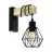 Eglo Wandlamp Townshend 5 Staal Hout Zwart | IP20 - Geschikt voor 1x E27 