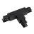3 Fase T-connector V Aarde Links - Zwart