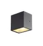 SLV Sitra Cube Wandlamp Aluminium Grijs 11W 1270lm - 840 Koel Wit | Buitenverlichting - IP65