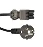 Noxion GST - Compatibel Voedingskabel Zwart - Vrouwlijk + Schuko Europlug - 2m - 3 pole 0.75mm2