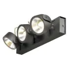 SLV Kalu Triple Wand en Plafondlamp Aluminium Zwart 47W 3400lm - 830 Warm Wit | Dimbaar 