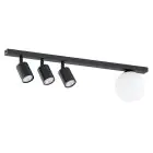 Emibig Plafondlamp Baster Staal Zwart | Geschikt voor 3x GU10 - Max 8W, 1x E14 - Max 10W