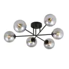 Emibig Plafondlamp Roma Staal Zwart | Geschikt voor 6x E14 - Max 10W