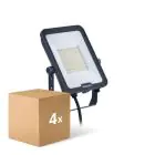 Voordeelpak 4x Philips LED Floodlight Ledinaire BVP167 50W 6000lm 110D - 830-840-865 CCT | IP65 - Symmetrisch
