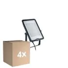 Voordeelpak 4x Philips LED Floodlight Ledinaire BVP169 150W 18000lm 110D - 830-865 CCT | IP65 - Symmetrisch 