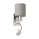 Eglo Wandlamp Pasteri Staal Satijn Nikkel 40 | IP20 - Incl. Spot en Excl. 1x E27